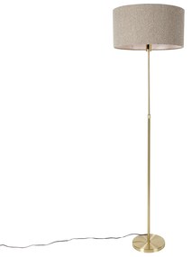 Piantana orientabile oro con paralume bouclè tortora 50 cm - Parte