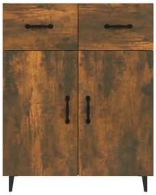 Credenza rovere fumo 69,5x34x90 cm in legno multistrato