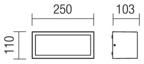 Redo 9897 - Applique da esterno BRICK 1xE27/23W/230V IP54 marrone