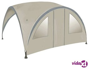 Bo-Camp Parete Laterale con Porta e Finestra per Tendone S Beige