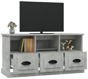 Mobile per tv grigio cemento 100x35x50 cm in legno multistrato