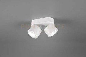 Taurus barra 2 spots led 10w 900lm, 3000k in metallo bianco orienta...