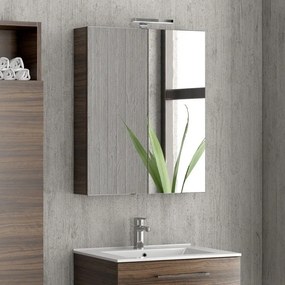 Kamalu - composizione mobile lavabo 60, colonna specchio e pensile el-60a