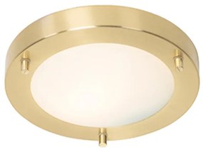 Plafoniera moderna oro 18 cm IP44 - Yuma