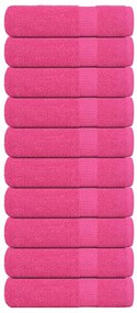 Asciugamani 10 Pz Rosa 50x100 Cm 360 G/m² 100% Cotone /
