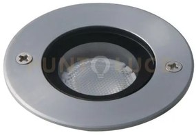 Incasso calpestabile led trevis dc24v acciaio 3w rgb ip68 6,2x9,6cm