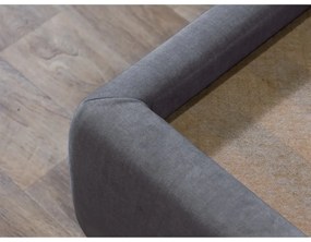 Letto matrimoniale imbottito grigio scuro con contenitore con griglia 180x200 cm Jade - Bobochic Paris