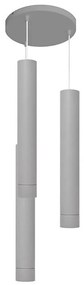 LED Lampadario a sospensione con filo TUBA 3xGU10/4,8W/230V grigio