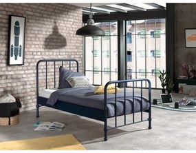 Letto per bambini in metallo blu scuro 90x200 cm BRONXX - Vipack