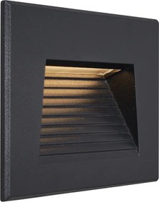 Set di 6 lampade da parete ad incasso moderne nere 11,5 cm LED incluso IP65 - Trem