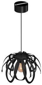 Lampadario a sospensione con filo ORCHID 1xE27/60W/230V nero