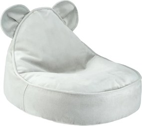 Pouf a sacco per bambini color menta con rivestimento in velluto Bear – Wigiwama