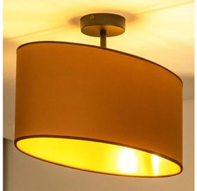 Duolla - Lampadario a plafone OVAL VEGAN 1xE27/15W/230V marrone