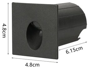 Brilagi - Lampada da incasso LED per esterni STAIRDOT LED/2W/230V, nero, IP65, quadrata