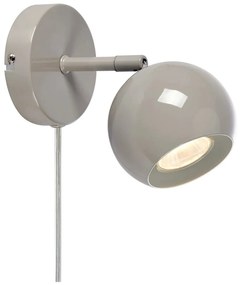 Lampada da parete greige con alimentazione a corrente Pop – Markslöjd