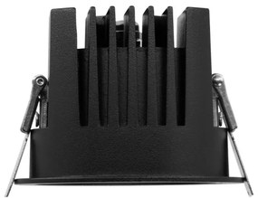 Faro da Incasso Nero 12W Foro Ø75mm CCT 15°-55° con driver Philips Colore Bianco Variabile CCT