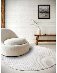 Tappeto rotondo bianco ø 160 cm Panglao New York White – Elle Decoration