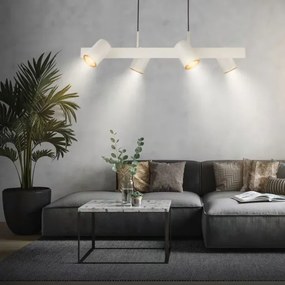 Briloner 4058044 - Lampada a sospensione su cavo ERA 4xGU10/10W/230V, colore crema