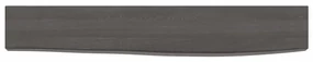 Ripiano muro marrone scuro 60x10x4 cm massello rovere trattato
