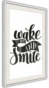 Poster  Wake Up  Cornice Quadri Cornice nera con pass-partout, Larghezza x Altezza Home decor 30x45