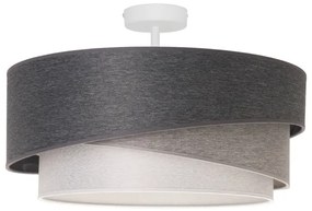 Duolla - Lampadario a plafone KOBO 1xE27/15W/230V diametro 45 cm grigio/bianco
