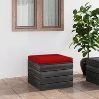 Pouf da Giardino su Pallet con Cuscino in Legno di Pinocod mxl 96488