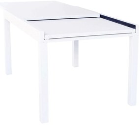 JERRI - set tavolo in alluminio cm 135/270 x 90 x 75 h con 8 poltrone Jessie