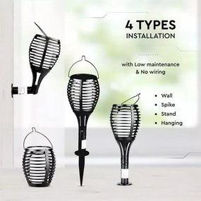 Lampada LED solare FLAME 4in1 1xLED/0,45W/3,7V IP44 500 mAh