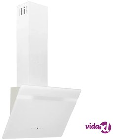 vidaXL Cappa a Parete 60 cm in Acciaio e Vetro Temperato Bianco
