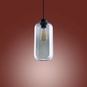 Lampadario su corda  MARCO 1xE27/60W/230V nero