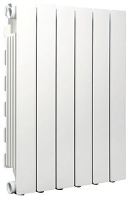 Radiatore acqua calda PRODIGE MODERN in alluminio 0 colonne, 6 elementi, interasse 600 mm, BIANCO