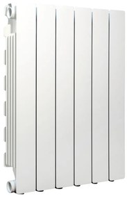 Radiatore acqua calda PRODIGE Modern in alluminio 1 colonna, 6 elementi interasse 60 cm, bianco