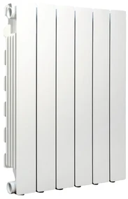 Radiatore acqua calda PRODIGE MODERN in alluminio, 6 elementi, interasse 600 mm, bianco
