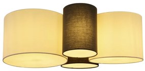 Globo 15586-4D - Plafoniera MAKKI 4xE27/15W/230V bianco/grigio/nero