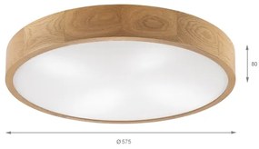 Brilagi - Plafoniera LED CARVALHO 4xE27/60W/230V rovere Ø 57,5 cm