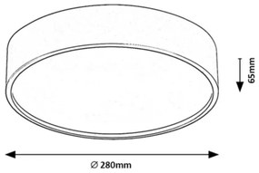 Rabalux 75010 - Plafoniera LED LARCIA LED/18W/230V IP44 4000K argento