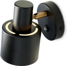 Halo Design 746880 - Faretto da parete VOGUE 1xE27/40W/230V nero/ottone