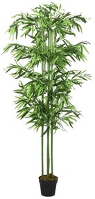 Albero Bambù Artificiale 384 Foglie 120 cm Verde