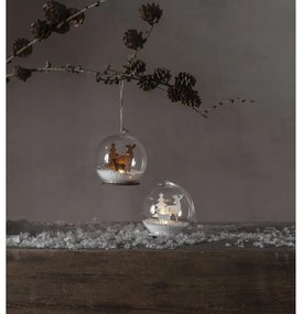 Decorazione luminosa con motivo natalizio in colore naturale ø 8 cm Fauna - Star Trading