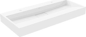 Mexen Ava lavabo da appoggio in conglomerato 2/O 100 x 46 cm, bianco - 23011002
