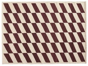 Shift Kelim Rug 140x200 Burgundy - Hay