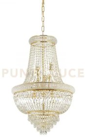 Dubai lampadario sospeso ottone con cristalli molati 10 luci attacc...
