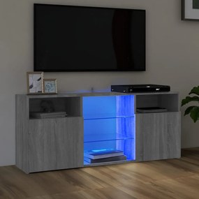 Mobile Porta Tv Con Luci Led Grigio Sonoma 120x30x50 Cm /