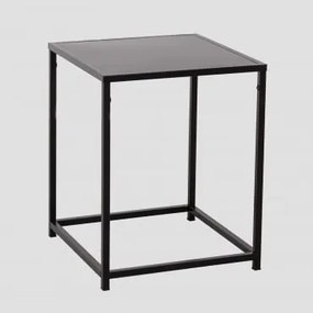 Tavolino in acciaio ( 37x37 cm ) Thura Nero Carbone - Sklum