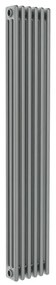 Radiatore acqua calda Comby in acciaio 3 colonne, 6 elementi, interasse 1935 mm, grigio