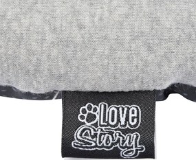 Cuccia grigio chiaro per cane 70x58 cm Graphene – Love Story