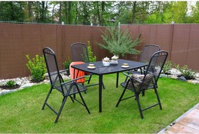 Sedia da giardino in metallo nero - Rojaplast