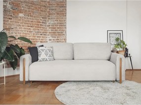 Divano beige allungabile/con contenitore e rivestimento in velluto a coste 244 cm Arcadova – ELTAP