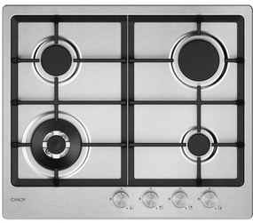 Moderna CHG6BF4WTX Piano cottura Acciaio inox Da incasso 60 cm Gas 4 Fornelli - Candy