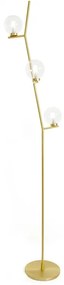 Lampada da terra Camely oro, H 178 cm, G9 3xMILOOX